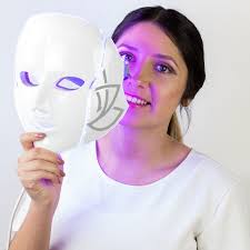 Lady with LED mask